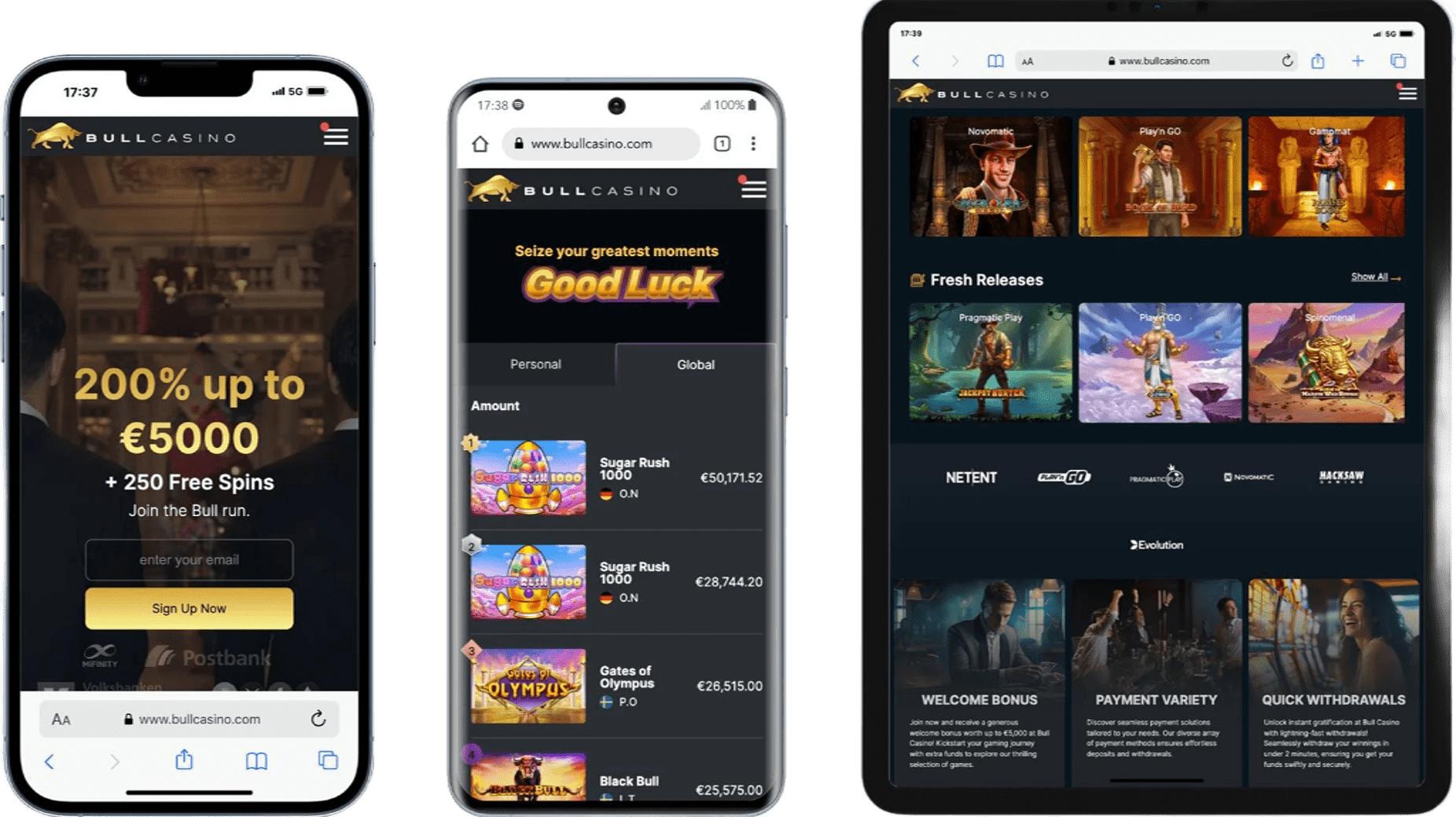 Bullcasino24 App-Screenshot